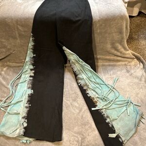 Bell bottom tie-dye, yoga pant.